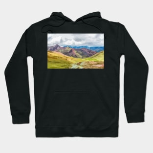 Icelandic Scene Vector Painting Hoodie